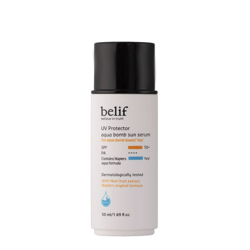 Belif - UV Protector Aqua Bomb Sun Serum SPF50+ PA++++ - Увлажняющая солнцезащитная сыворотка для лица - 50ml