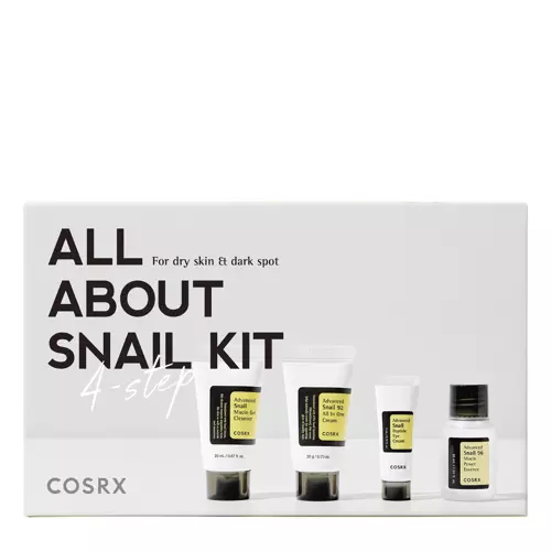 Cosrx - Набор с муцином улитки для ухода за кожей лица - All About Snail Kit 4-Step