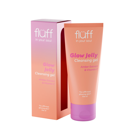 Fluff - Glow Jelly Cleansing Gel - Гель для умывания лица с экстрактом янтаря и витамином С - 100ml