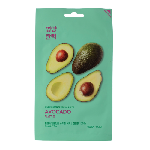 Holika Holika - Pure Essence Mask Sheet - Avocado - Тканевая маска с экстрактом авокадо - 23ml