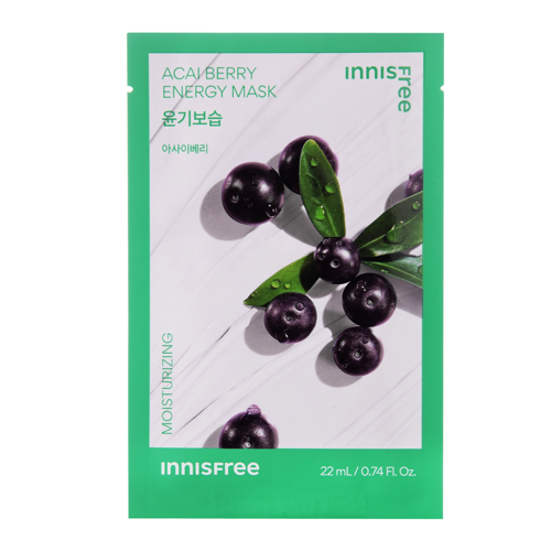 Innisfree - Squeeze Energy Mask - Acai Berry - Moisturizing - Увлажняющая тканевая маска с ягодами асаи - 22ml