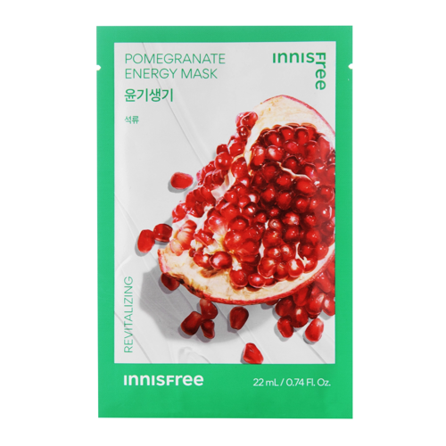 Innisfree - Squeeze Energy Mask - Pomegranate - Revitalizing - Восстанавливающая тканевая маска с экстрактом граната - 22ml