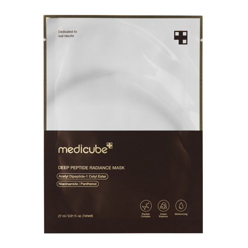 Medicube - Deep Peptide Mask - Тканевая маска с пептидами для сияния кожи лица - 1шт./27ml