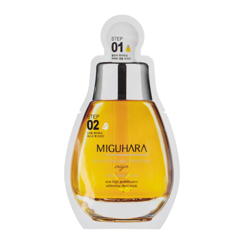 Miguhara - 2Step Whitening Mask Pack Origin - Осветляющая тканевая маска - 1,7ml + 25ml