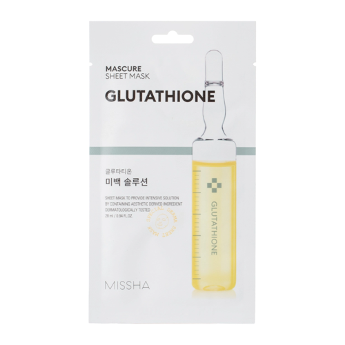 Missha - Осветляющая тканевая маска с глутатионом - Mascure Sheet Mask - Glutathione - 28ml