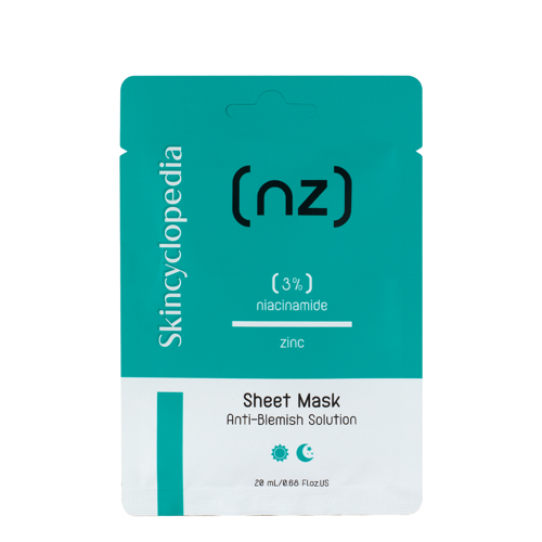 Skincyclopedia - Sheet Mask Niacinamide 3% Zinc - Противовоспалительная тканевая маска для лица - 1шт./20ml