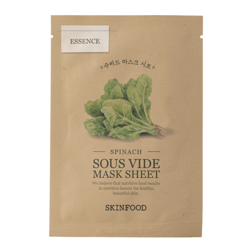 Skinfood - Sous Vide Mask Sheet Spinach - Восстанавливающая тканевая маска для лица - 1шт./22g