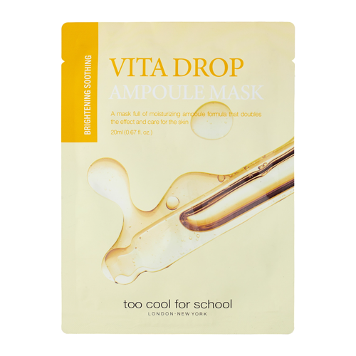 Too Cool for School - Drop Ampoule Mask Sheet Vita Drop Ampoule - Восстанавливающая тканевая маска для лица - 1шт./20g