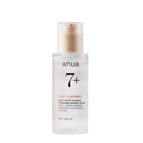 Anua - Rice 7 Ceramide Hydrating Barrier Serum - Освітлювальна рисова сироватка для обличчя - 50ml