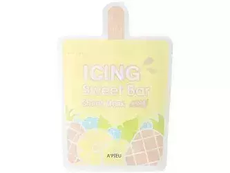 A'pieu - Icing Sweet Bar Sheet Mask - Живильна і заспокійлива тканинна маска для обличчя - Ананас - 21g