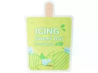 A'pieu - Icing Sweet Bar Sheet Mask - Живильна і заспокійлива тканинна маска для обличчя - Диня - 21g