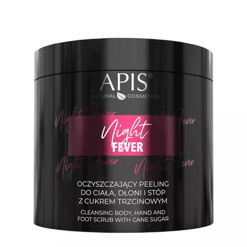 Apis - Очищувальний скраб для тіла з тростинним цукром - Night Fever - Oczyszczający Peeling do Ciała, Dłoni i Stóp z Cukrem Trzcinowym - 700g