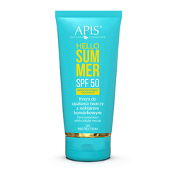 Apis - Сонцезахисний крем для обличчя з клітинним нектаром SPF50 - Hello Summer - SPF50 Waterproof - 50ml