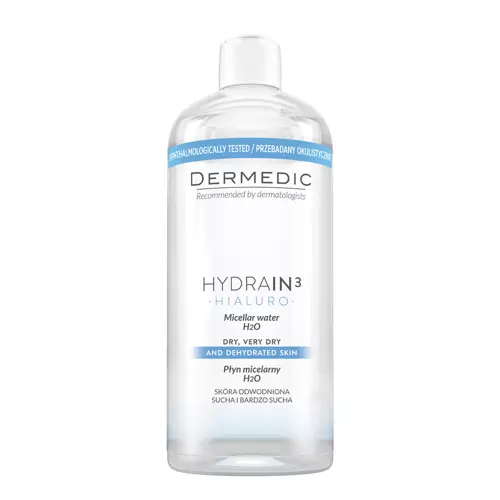 Dermedic - Міцелярна вода - Hydrain 3 Hialuro - Micellar Water H2O - 500ml