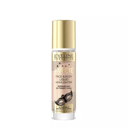 Eveline Cosmetics - Variete - Face & Body Liquid Highlighter - Рідкий хайлайтер для обличчя та тіла - 01 Champagne Gold - 30ml